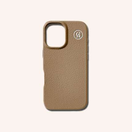 เคสหนังแท้ iPhone 16 (ไอโฟน) สีอัลมอน - Genuine Leather Case iPhone 16 Almond Color