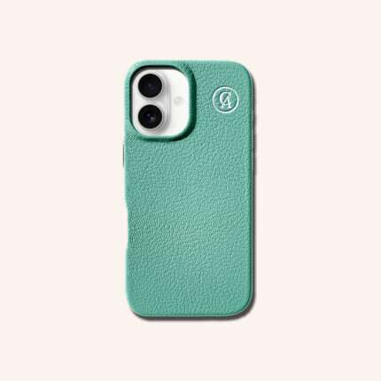 เคสหนังแท้ iPhone 16 (ไอโฟน) สีมิ้น - Genuine Leather Case iPhone 16 Mint Color