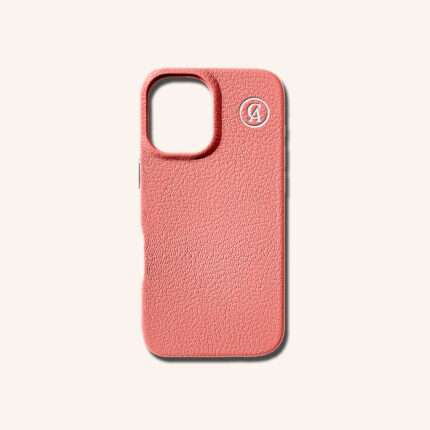 เคสหนังแท้ iPhone 16 (ไอโฟน) สีพีช - Genuine Leather Case iPhone 16 Peach Color