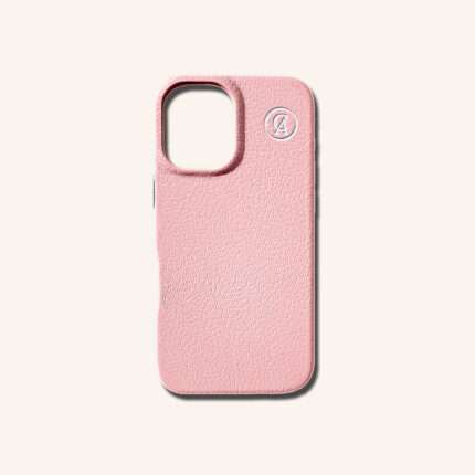 เคสหนังแท้ iPhone 16 (ไอโฟน) สีชมพูซากุระ - Genuine Leather Case iPhone 16 Sakura Color