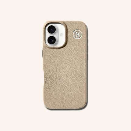 เคสหนังแท้ iPhone 16 (ไอโฟน) สีโทป - Genuine Leather Case iPhone 16 Taupe Color