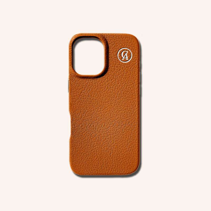 เคสหนังแท้ iPhone 16 (ไอโฟน) สีวอลนัท - Genuine Leather Case iPhone 16 Walnut Color