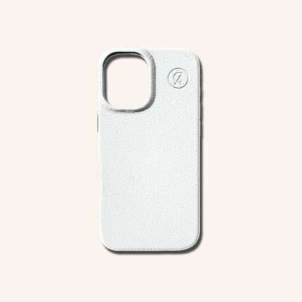 เคสหนังแท้ iPhone 16 (ไอโฟน) สีขาว - Genuine Leather Case iPhone 16 White Color