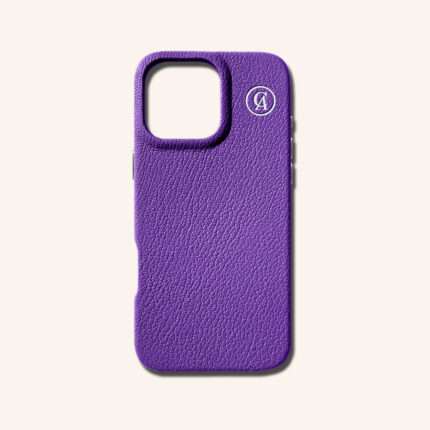 เคสหนังแท้ iPhone 16 (ไอโฟน) สีม่วงอเมทิส - Genuine Leather Case iPhone 16 Amethyst Color - iPhone 16 Pro Max