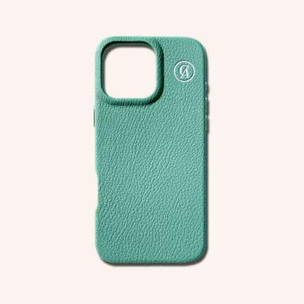 เคสหนังแท้ iPhone 16 (ไอโฟน) สีมิ้น - Genuine Leather Case iPhone 16 Mint Color - iPhone 16 Pro Max