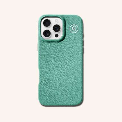 เคสหนังแท้ iPhone 16 (ไอโฟน) สีมิ้น - Genuine Leather Case iPhone 16 Mint Color - iPhone 16 Pro Max