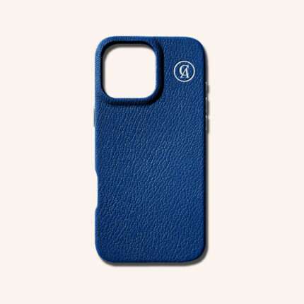 เคสหนังแท้ iPhone 16 (ไอโฟน) สีน้ำเงินโอเชียน - Genuine Leather Case iPhone 16 Ocean Color - iPhone 16 Pro Max