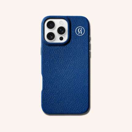 เคสหนังแท้ iPhone 16 (ไอโฟน) สีน้ำเงินโอเชียน - Genuine Leather Case iPhone 16 Ocean Color - iPhone 16 Pro Max