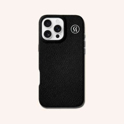 เคสหนังแท้ iPhone 16 (ไอโฟน) สีดำอีกา - Genuine Leather Case iPhone 16 Raven Color - iPhone 16 Pro Max