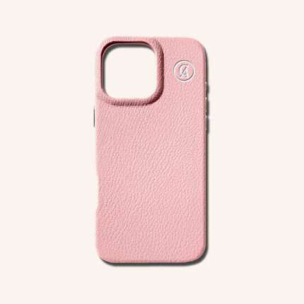 เคสหนังแท้ iPhone 16 (ไอโฟน) สีชมพูซากุระ - Genuine Leather Case iPhone 16 Sakura Color - iPhone 16 Pro Max