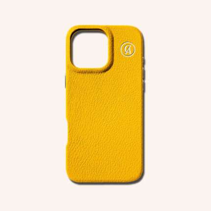 เคสหนังแท้ iPhone 16 (ไอโฟน) สีเหลืองโซร่า - Genuine Leather Case iPhone 16 Solar Color - iPhone 16 Pro Max