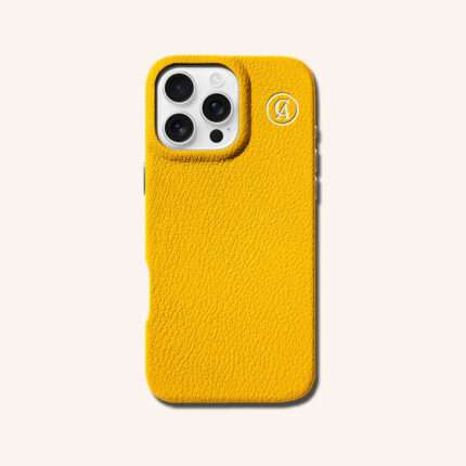 เคสหนังแท้ iPhone 16 (ไอโฟน) สีเหลืองโซร่า - Genuine Leather Case iPhone 16 Solar Color - iPhone 16 Pro Max