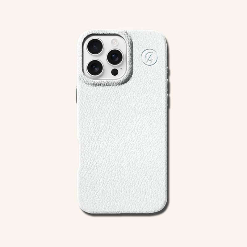 เคสหนังแท้ iPhone 16 (ไอโฟน) สีขาว - Genuine Leather Case iPhone 16 White Color - iPhone 16 Pro Max